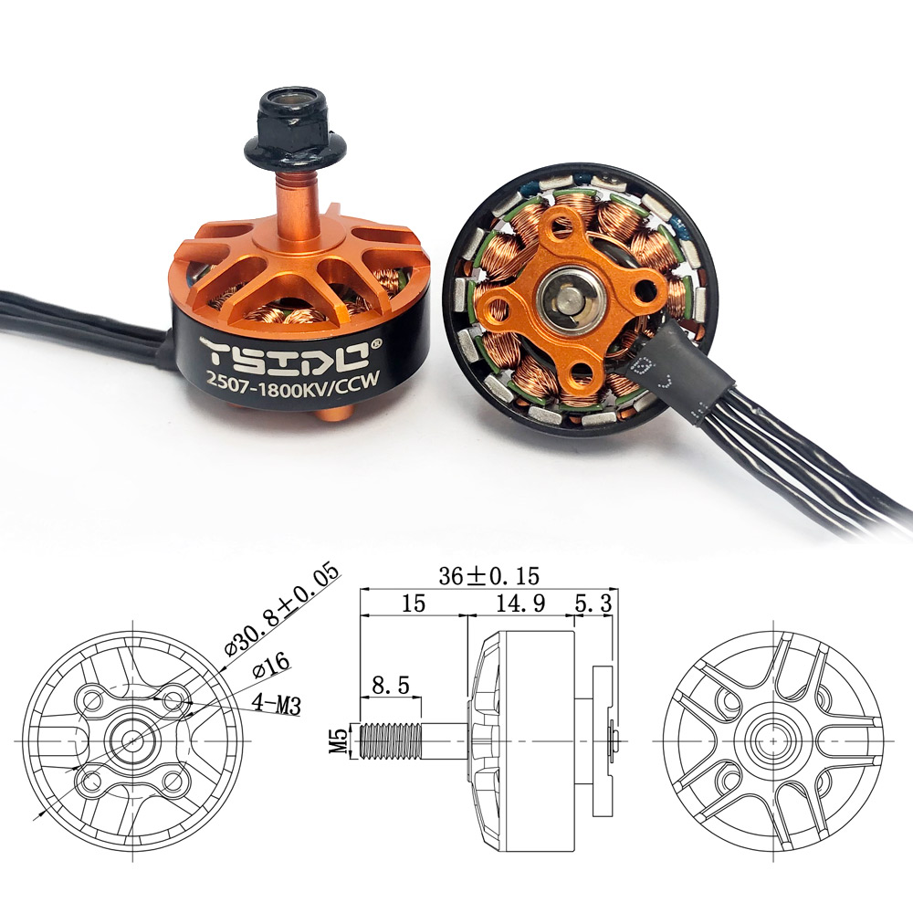 YSIDO 2507 1800KV 3-6S Motore  - Drone Power Distribution Board recensione e prezzo